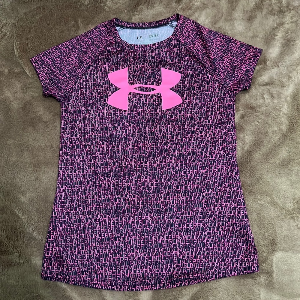Girls Under Armour Heat Gear Shirt Youth Size Small YSM
